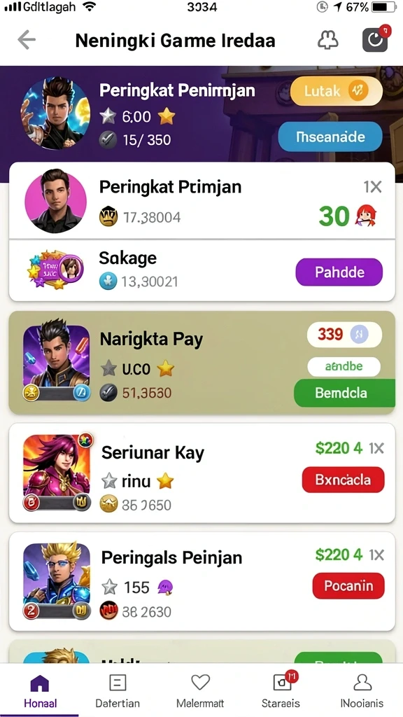 bima11 - Karakter-karakter unik yang bisa dipilih oleh pemain.